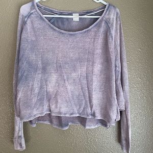Free People Cropped Knit Pink Top